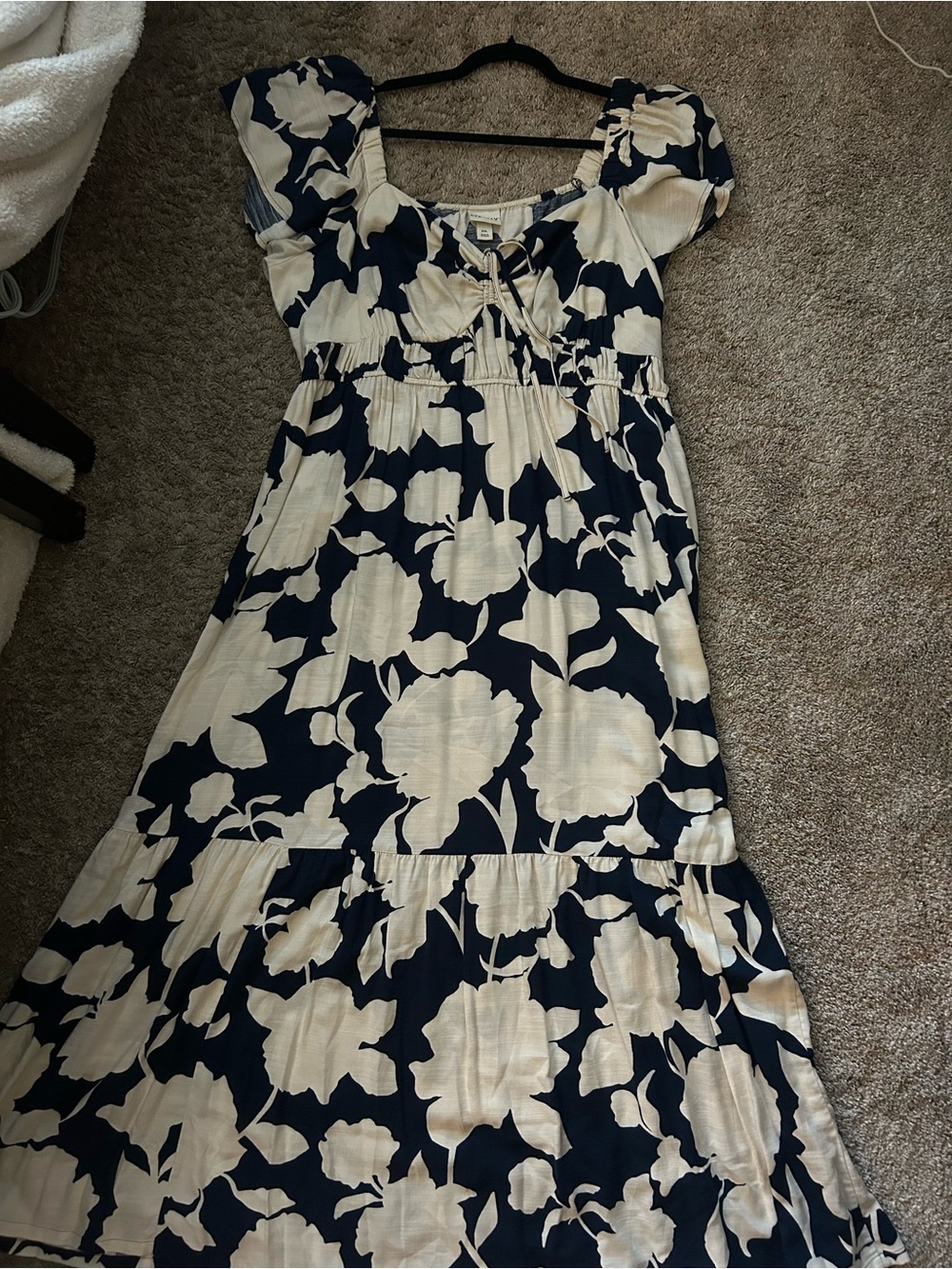 Ava & Viv Navy and Cream Floral Maxi Dress